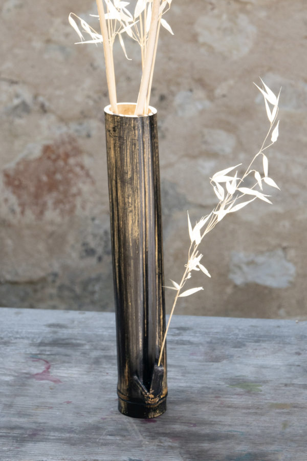 Bamboo Vase -strongly brushed