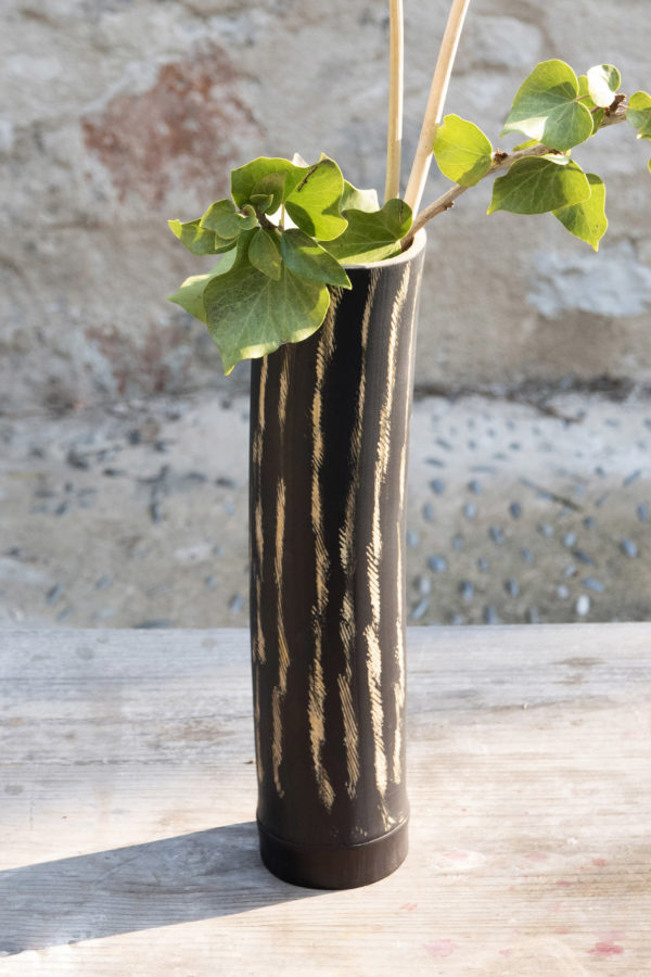 Bamboo Vase -scratched