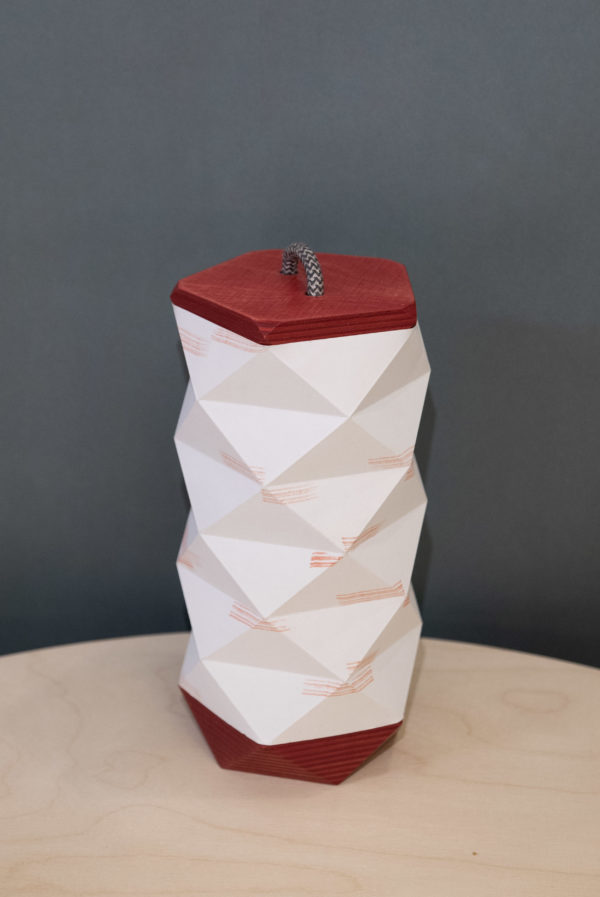 Unfold lamp -painted paper
